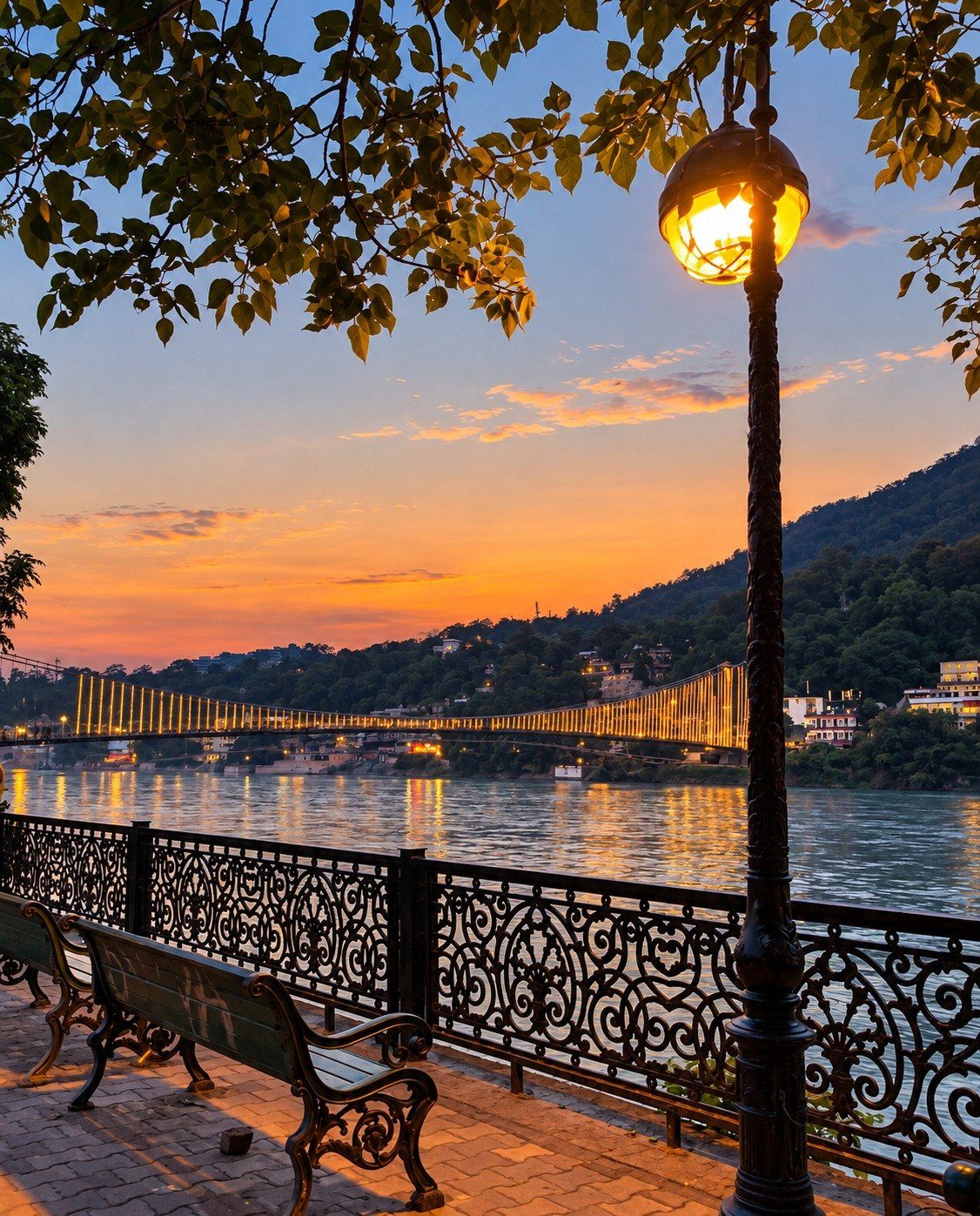 Aastha Path riverside walkway in Rishikesh