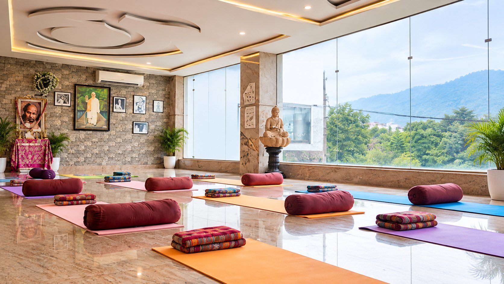 Dedicated indoor yoga space